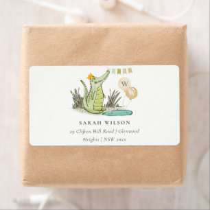 Étiquette Alligator de compas mou dans l'adresse du ballon d