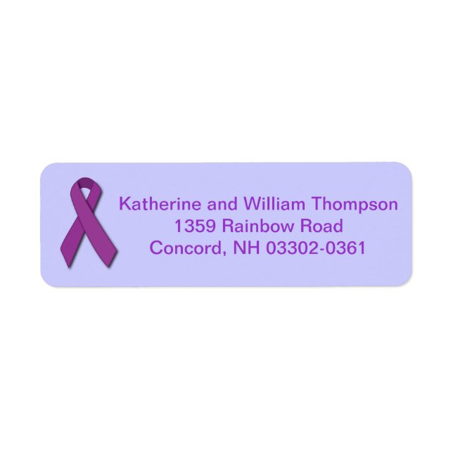 Étiquette Alzheimer's Disease Awareness Ribbon (Devant)