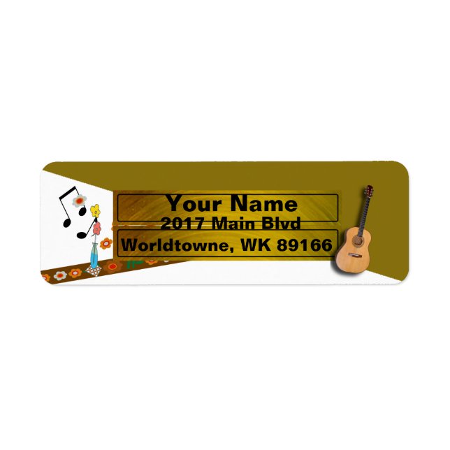 Étiquette Amateur de musique guitare (Devant)