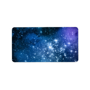 Étiquette Amateurs de galaxie Starry Space Blue Sky White Sp