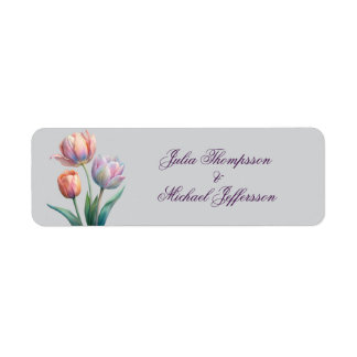 Étiquette Ambiance romantique et poétique Pastel Tulips