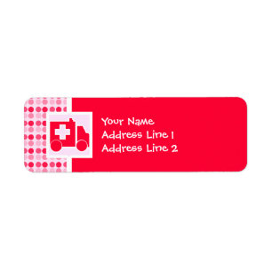 Étiquette Ambulance mignonne