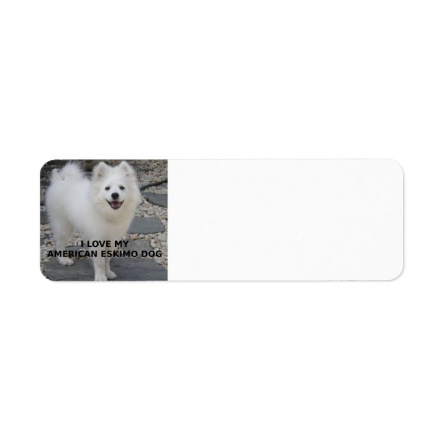 Étiquette American_Eskimo_Dog_love avec photo (Devant)