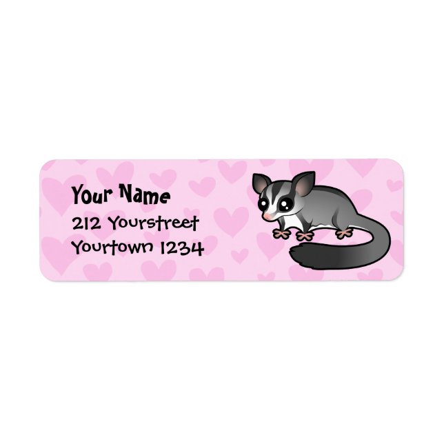 Étiquette Amour de Sugar Glider (Devant)