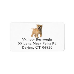 Étiquette Amoureux des chiens de chiot mignon Cairn Terrier
