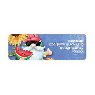 Étiquette Amusant Summer Gnome Famille Réunion