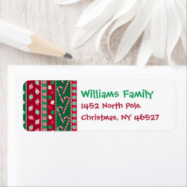 Étiquette Ancienne mode Candies de Noël Motif