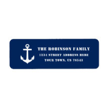 Ancre nautique classique Marine Adresse bleue