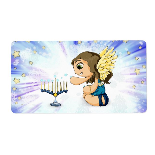 Étiquette Ange de Menorah (Devant)