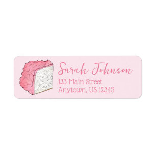 Étiquette Angel Food Gâteau Slice Baker boulangerie pâtisser