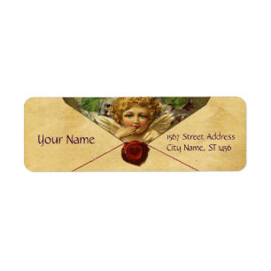 Étiquette ANGEL HEART WAX SEAL PARCHMENT Saint Valentin