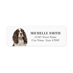 Étiquette Anglais Springer Spaniel Retourner l'adresse Étiqu