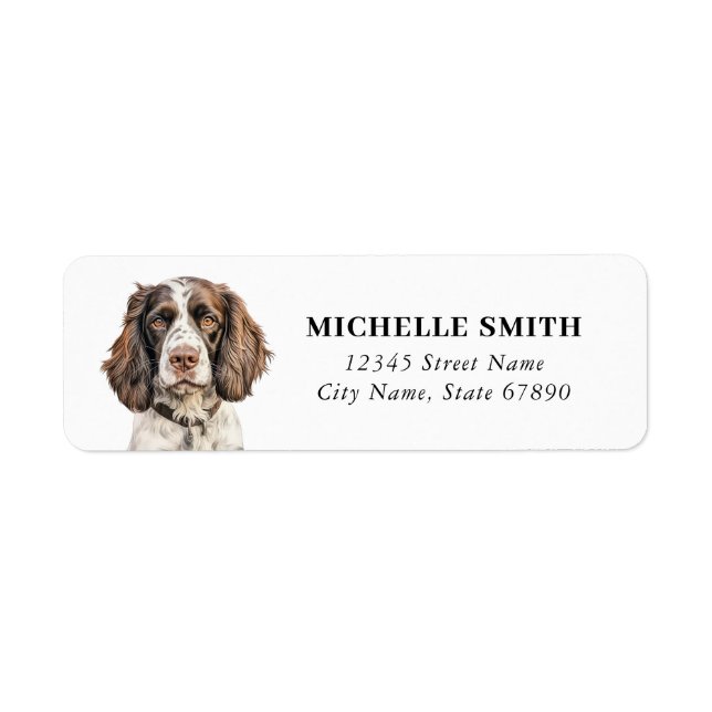 Étiquette Anglais Springer Spaniel Retourner l'adresse Étiqu (Devant)