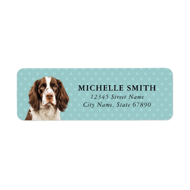 Étiquette Anglais Springer Spaniel Retourner l'adresse Étiqu (Devant)