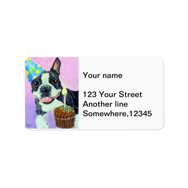 Étiquette Anniversaire de Boston (Devant)