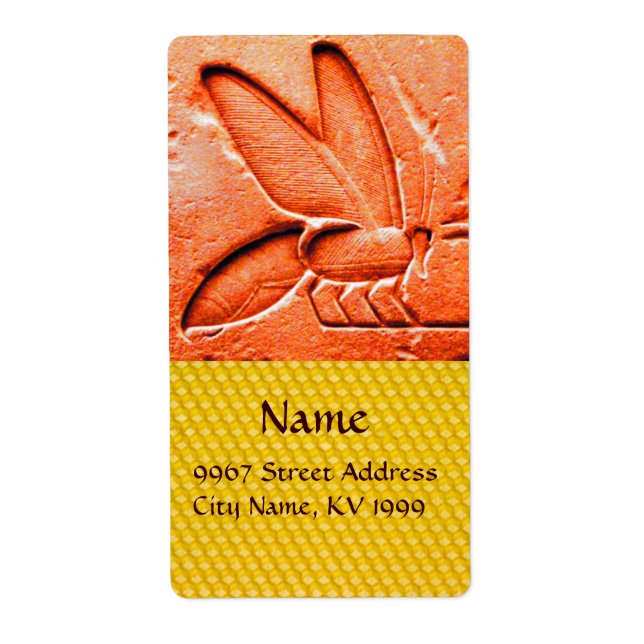 ÉTIQUETTE ANTIQUE EGYPTIENNE HONEY BEE BEEKEEPER (Devant)