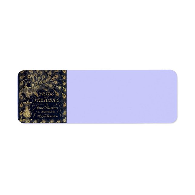 Étiquette Antique Jane Austen Fierté et préjugé Peacock (Devant)