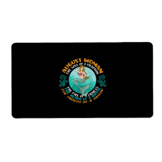 Étiquette Août Femme Âme De Mermaid Leo Zodiac Anniversaire