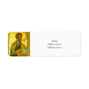 Étiquette Apôtre Pierre Icône byzantine Orthodoxe chrétienne