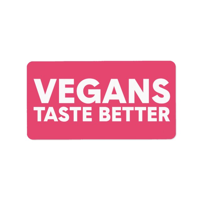 Étiquette Appel Végétalien (Devant)