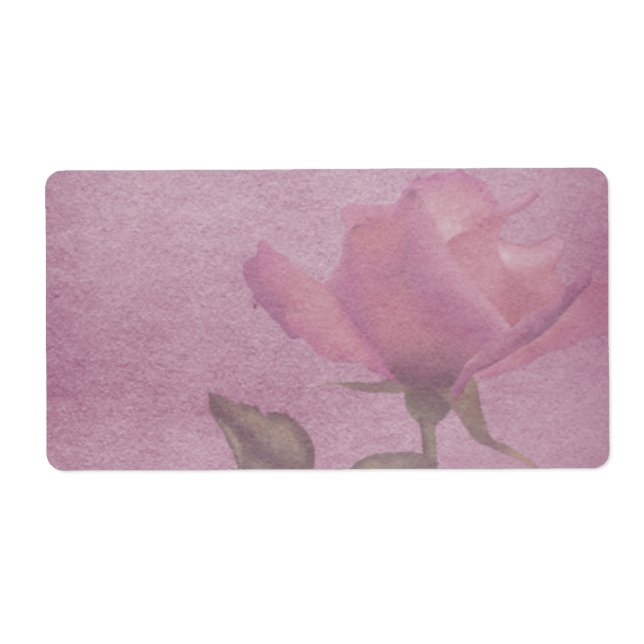 Étiquette appothécaire rose horizontal (Devant)