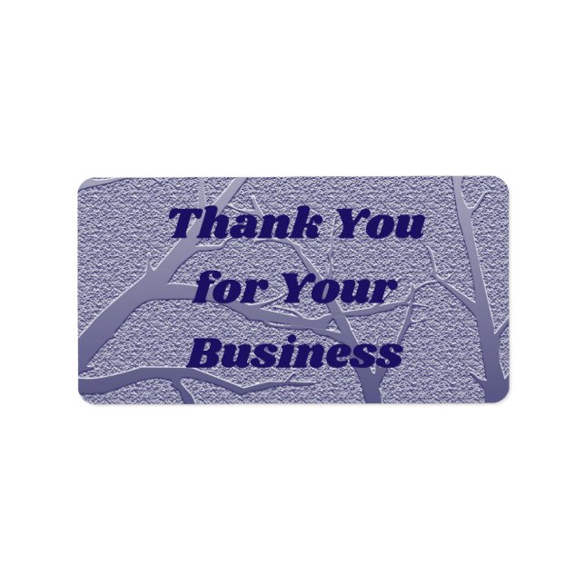 Étiquette Appréciation du client Branches d'hiver Merci (Devant)