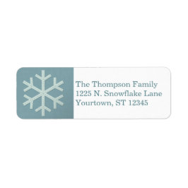 Étiquette Aqua Blue Snowflake Faux Felt / Broderie Personnal