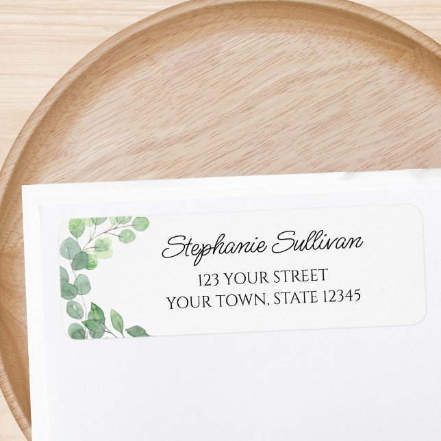 Étiquette Aquarelle Adresse de retour de remplissage (Créateur téléchargé)