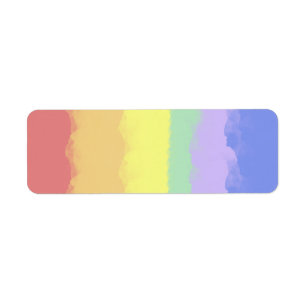 Étiquette Aquarelle arc-en-ciel