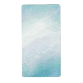 Étiquette Aquarelle bleue