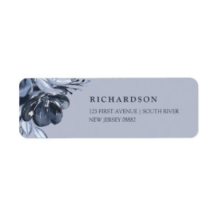 Étiquette Aquarelle bleue du bouquet   florale
