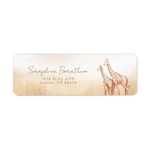 Aquarelle Boho Safari Giraffe