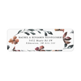 Étiquette Aquarelle Botanique Chic mariage Fleurs