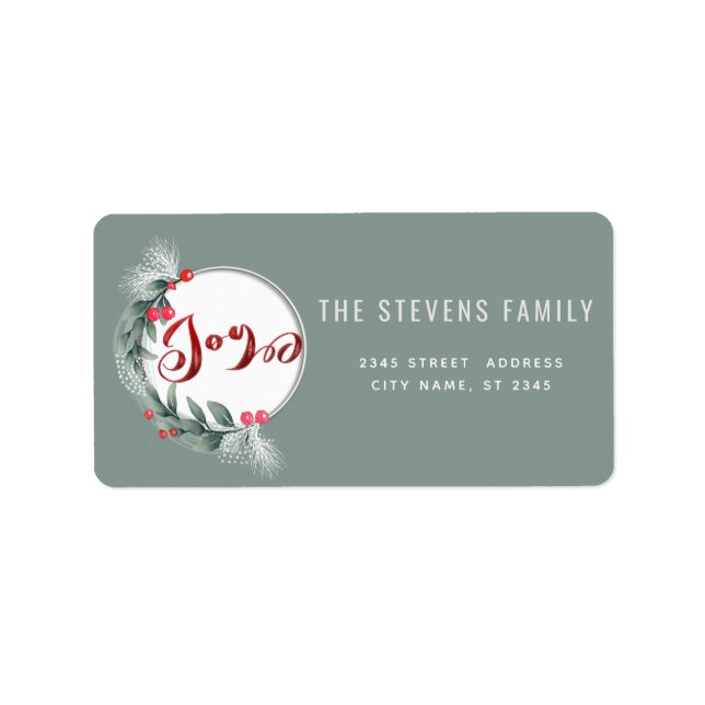 Étiquette Aquarelle botanique écriture de couronne joie hive (Devant)