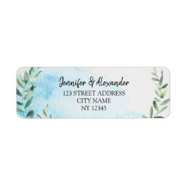 Étiquette Aquarelle botanique olive feuille rustique mariage