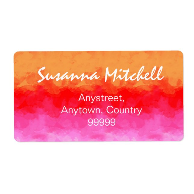 Étiquette Aquarelle Effets Salade de fruits ID134 (Devant)