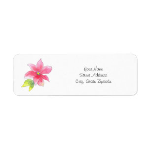 Étiquette Aquarelle et stylo 'Pink Clematis'