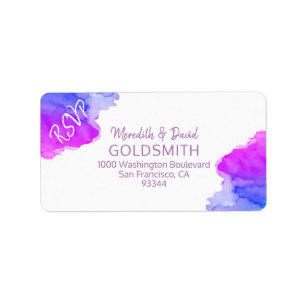 Étiquette Aquarelle étoile de David Bat mitzvah Retour RSVP