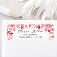 Aquarelle Fête des mariées de coeur feuillu