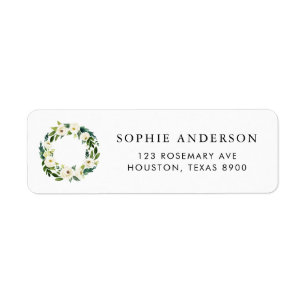 Étiquette Aquarelle Fleurs de citron Wreath Mariage d'été La