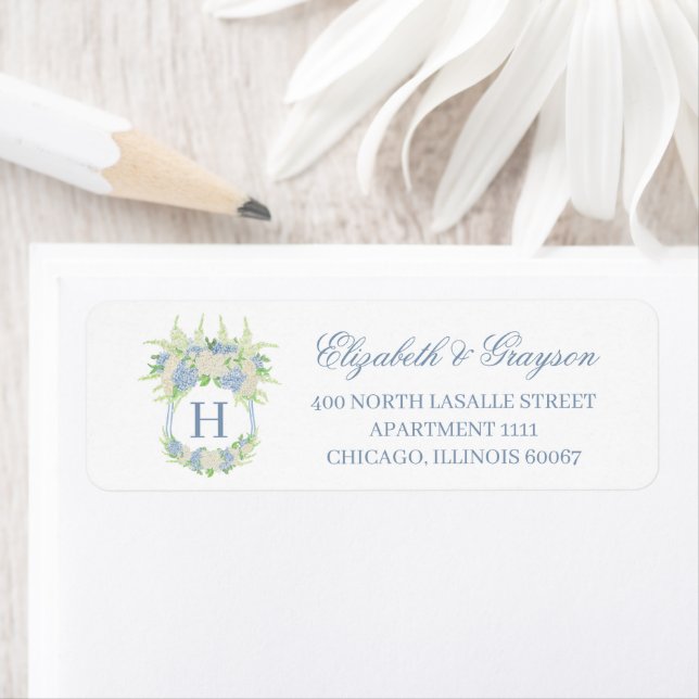 Étiquette Aquarelle Floral Garden Party Crest (En situation)