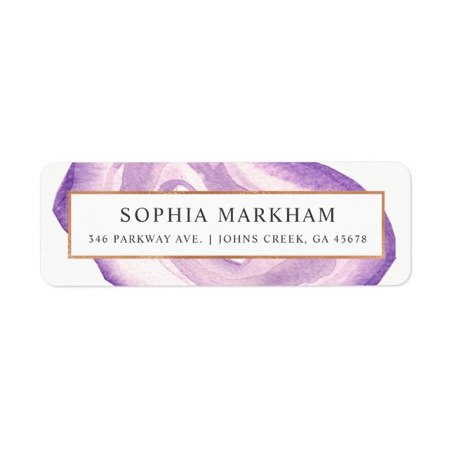Étiquette Aquarelle | Lavande | (Devant)