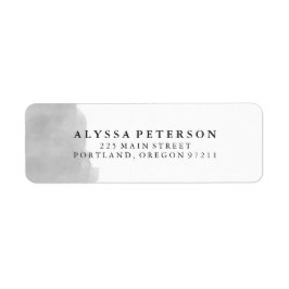 Étiquette Aquarelle minimaliste moderne gris