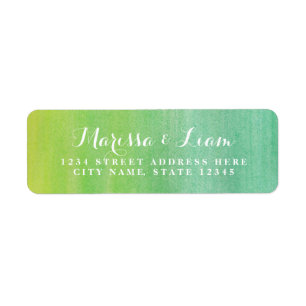 Étiquette Aquarelle moderne et élégante   Lime Emerald Adres