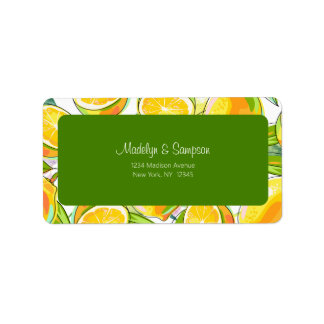 Étiquette Aquarelle moderne Lemon Jardin jaune