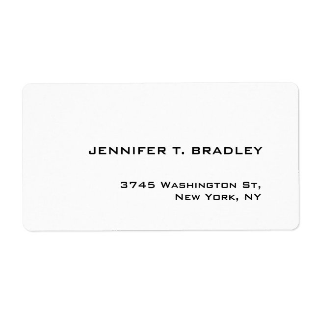 Étiquette Aquarelle moderne minimaliste (Devant)