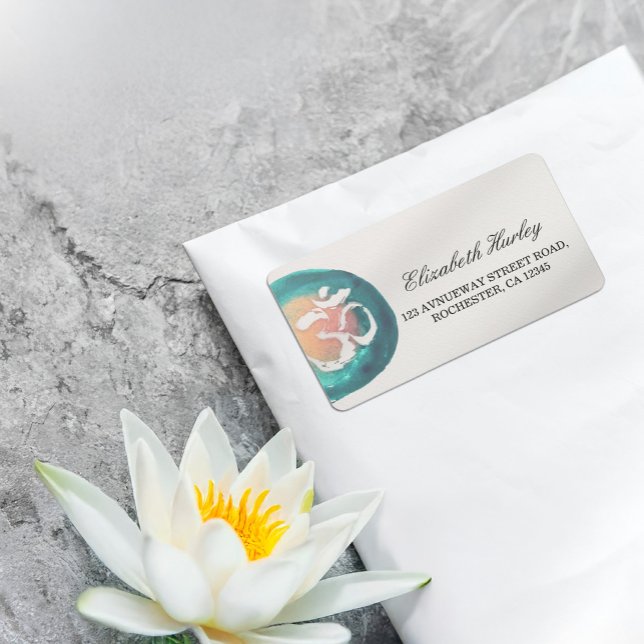 Étiquette Aquarelle Om Symbole Yoga Instructeur de médiation (Créateur téléchargé)