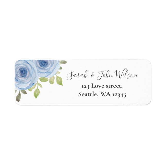 Étiquette Aquarelle rustique Floral Dusty Mariage (Devant)