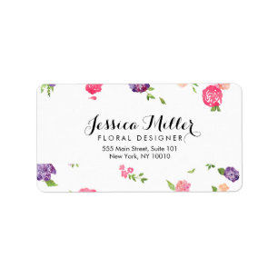 Étiquette Aquarelle vintage Flores Artisanat Designer II