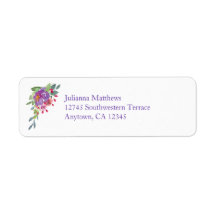 Aquarelle violette violet Floral